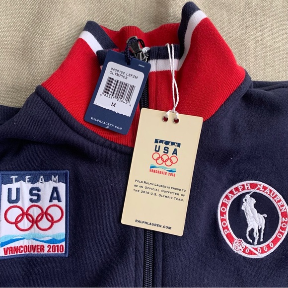 Rare Team USA Official Olympic Collection Zip Up Jacket Sweater - Picture 13 of 16